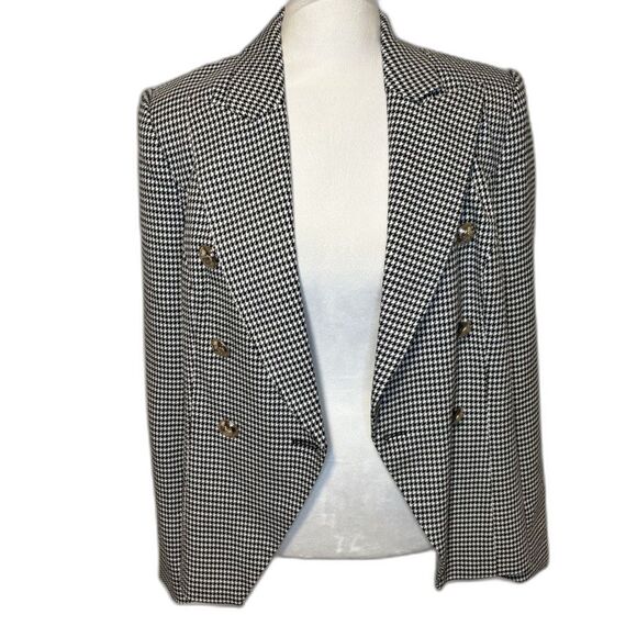 Venus Houndstooth Double Breasted Blazer Womens Designer - Picture 6 of 7